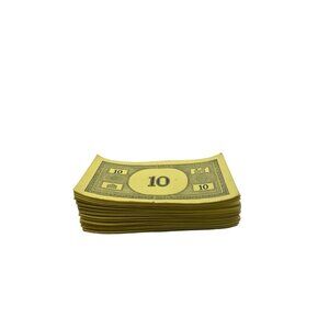 1960s Monopoly 10 Dollar Denomination Bills 125 Qty